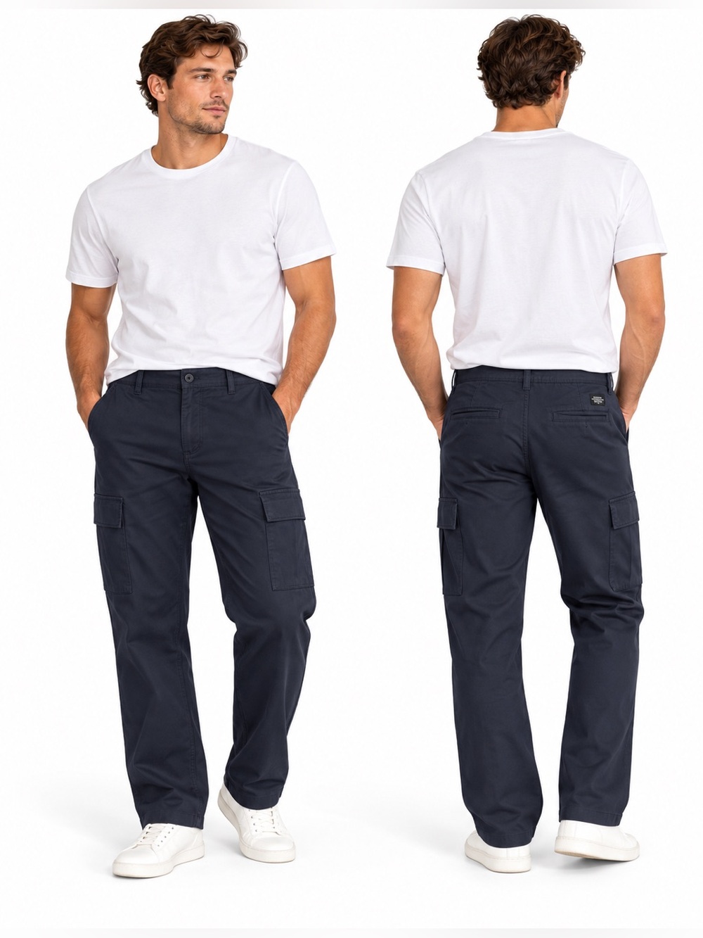 Blend Regular Fit Cargo Pants Men's navy